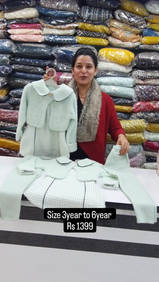 1 pic dress with shrug and woolen legging.