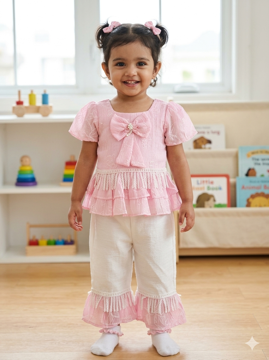 Girls' Half-Sleeve Capri Set